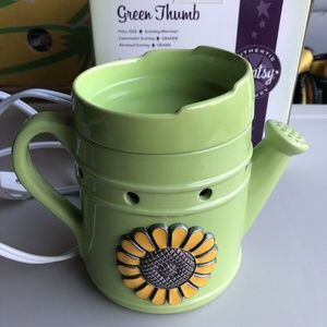 Green Thumb Scentsy Wax Warmer Green Sunflower